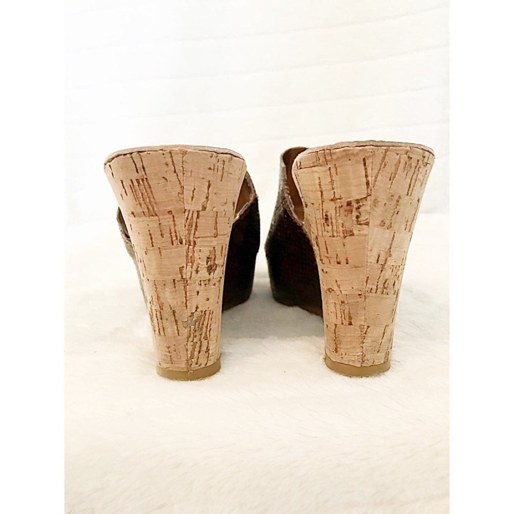 NINE WEST 'Ersilia' 9M Cork Platform Wedge Slide - Picture 4 of 6